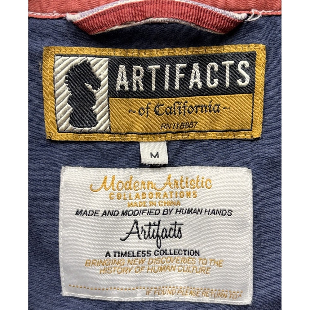 Artifacts of California Men's Hickory Stripe Full Zip Workwear Jacket Size M - Picture 2 of 14
